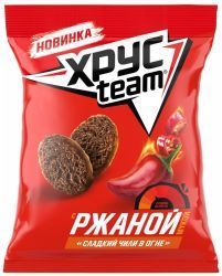 ХРУСТИМ Сухарики Воздушные Сладкий Чили с Ржаной Мукой (Дисплей) 60г