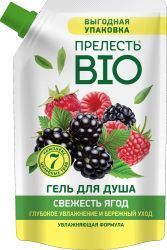 Прелесть БИО Гель для душа «Свежесть ягод» ДОЙПАК 1л