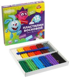 МультиАрт Пластилин восковой Смешарики 12 цв 180г