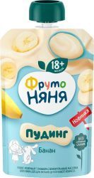 ФрутоНяня Пудинг Молочный Банановый Стерилизованный м.д.ж. 2,0% {с 12 мес} Гуалапак 90гр