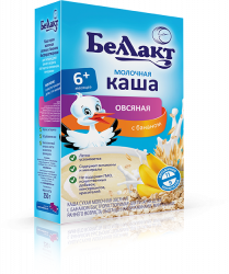 БЕЛЛАКТ Каша Овсяная с Бананом с Молоком на Зерно-Молочной Основе с Витаминами и Минер. {с 6 мес} 250г БЕЛЛАКТ Каша Овсяная с Бананом с Молоком на Зерно-Молочной Основе с Витаминами и Минер. {с 6 мес} 250г
