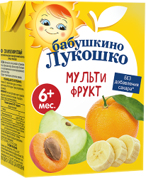 БАБУШКИНО ЛУКОШКО Сок Мультифруктовый Востановленный {с 6 мес} тетрапак 0,2л