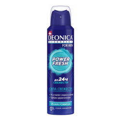 DEONICA FOR MEN Дезодорант Power Fresh (Vegan Formula) {Спрей} 150 мл