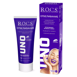 R.O.C.S. Зубная паста Uno Whitening Отбеливающая (18) 74гр