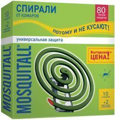 MOSQUITALL Спирали Универсальная Защита от комаров 10шт