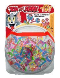 Леденец на Палочке TOM & JERRY АССОРТИ ВКУСОВ (120 6,2гр) Сфера 744гр