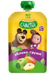 МАША и МЕДВЕДЬ Пюре Яблоко Груша {с 5 мес} (Гуалапак) 85г