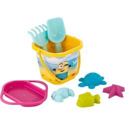 Песочный набор Миньоны (ведерко,ситечко,совочек,грабельки,4формочки) (8) 8шт 195х170х230см