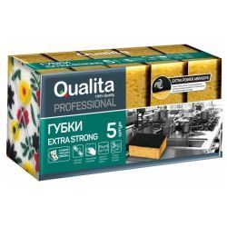 Qualita Губки кухонные Extra Strong (суперпрочные, для стойких загрязнений) 1уп=5шт