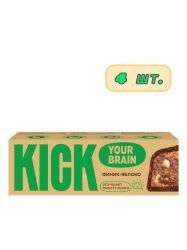 KICK YOUR BRAIN Батончик Финиковый с Яблоком и Корицей в Тёмном Шоколаде 45гр-4шт