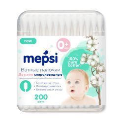 Mepsi Ватные палочки спиралевидные 200шт