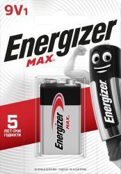 Батарейка Энерджайзер Крона Energizer MAX 522/9V BP1 1 шт на блистере