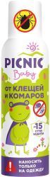 Picnic Baby Аэрозоль от Клещей и Комаров 125 см3 12+