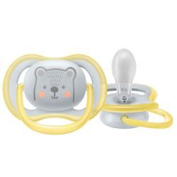 Avent Пустышка силиконовая Ultra Air для мальчика (Слон) 6-18мес 1шт
