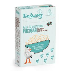БЕЛЛАКТ Каша Рисовая без Молока на Зерновой Основе с Витаминами и Минералами {с 4 мес} 200г