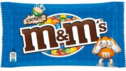 M&M's Crispy драже с хрустящим центром Криспи 6 цветов