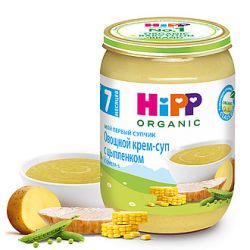 HIPP Крем-Суп Овощной с Цыпленком с Омегой-3 {с 7 мес} 190г.