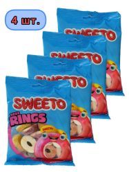 SWEETO Мармелад Жевательный Кислые Колечки 70г-4шт
