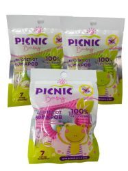 Picnic Baby Репеллентный Браслет от Комаров {с 2 лет} (40шт в блоке) Т - 3 шт.
