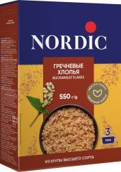 NORDIC Гречневые Хлопья (3 мин.) 550г