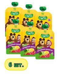 МАША и МЕДВЕДЬ Пюре Ягодный Салатик {с 5 мес} (Гуалапак) 85г-6шт