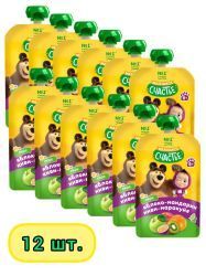 МАША и МЕДВЕДЬ Пюре Яблоко Мандарин Киви Маракуйя {с 5 мес} (Гуалапак) 85г-12шт