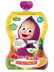 МАША и МЕДВЕДЬ Пюре Мультифрукт {с 8 мес} (Гуалапак) 90г