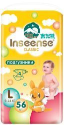 Inseense Classic Подгузники L (56шт) (жёлтая) 9-14кг
