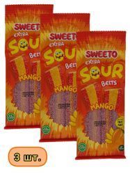 SWEETO Мармелад Жевательный Супер Кислый Ремешок Манго 75г-3шт