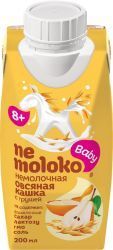 NEMOLOKO Кашка Овсяная с Грушей Безмолочная {с 8 мес} {обогащ. Витаминами и Кальцием} м.д.ж. 3,2% 200мл