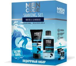 MEN CODE ПН SHAVING SET Гель для бритья LIKE A BARBER + Лосьон после бритья ULTRA COOL 150мл+150мл