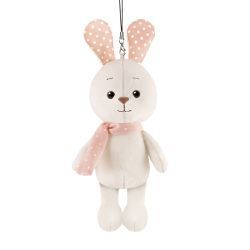 Maxitoys Брелок Кролик Белый с Цветными Ушками 13см