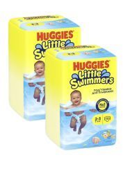 Huggies Подгузники для плавания 2-3года (12шт) 3-8кг-2шт