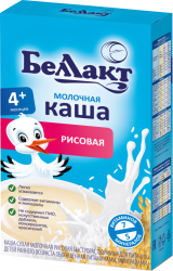 БЕЛЛАКТ Каша Рисовая с Молоком с витаминами и минералами {с 4 мес}