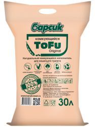 Наполнитель для кошачьего туалета Барсик TOFU / ТОФУ Original Комкующийся 30л