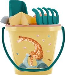 Песочный набор Play with Me Busy Animals (ведерко,сито,совочек,грабельки,4 формочки) (8) 8шт 195х170х230см