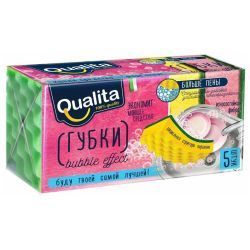 Qualita Губки кухонные Bubble Effect (усиливают пенообразование) 1уп=5шт