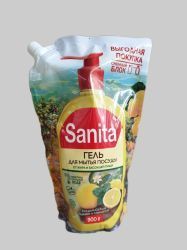 Sanita Средство для Мытья Посуды (Сицилийский Лимон/Мелисса) Дой-пак 900г