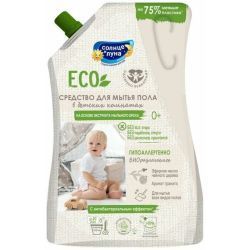 Солнце и Луна Eco Средство для Мытья Пола в Детских Комнатах Дой-Пак 1л 0+