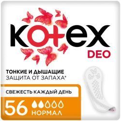 Kotex Прокладки Ежедневные Normal Deo 56шт Kotex Прокладки Ежедневные Normal Deo 56шт