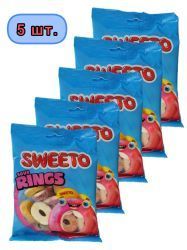 SWEETO Мармелад Жевательный Кислые Колечки 70г-5шт.