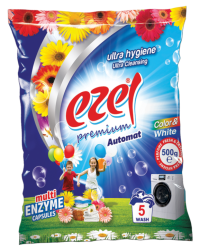 Ezel Premium Automatic Стиральный порошок для Белого и Цветного белья (пакет) 500гр