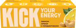 KICK YOUR ENERGY Батончик с Лимоном, Орехами и Пребиотиком 35гр