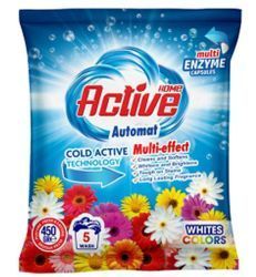 Home Active Automat Стиральный порошок для Белого и Цветного белья (пакет) 450гр
