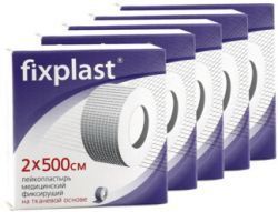 Fixplast Лейкопластырь мед.фиксир. неткан. основа. в индивид. упаковке N2 2 500см