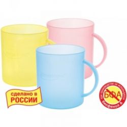 Курносики Кружка цветная с ручкой 200мл