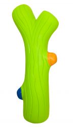 N1 Игрушка для собак Палка зеленая с пищалкой, латекс, 15см