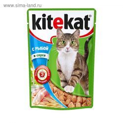 Kitekat пауч Рыба в Соусе 85г 14шт/упак