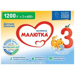 МАЛЮТКА -3 { 2 600 } Детское Молочко {с 12 мес} 1200г.