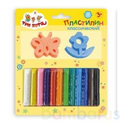 МультиАрт Набор д/дет тв-ва пластилин и формочки Три Кота 12цв